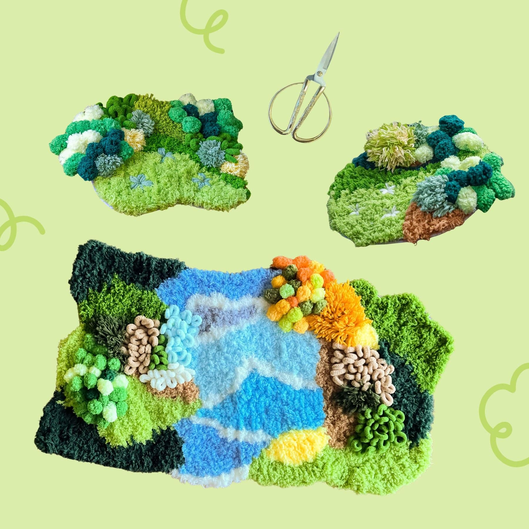 Craft Club Co BEST SELLERS Moss Rug & Coaster Bundle