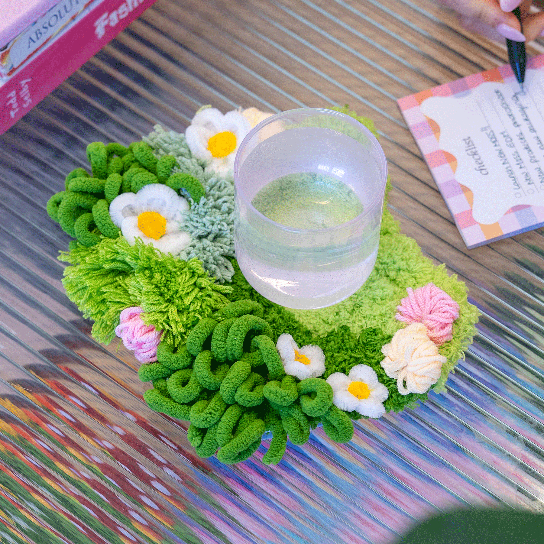 Craft Club Co FUZZY & FLORAL Moss Coaster Bundle