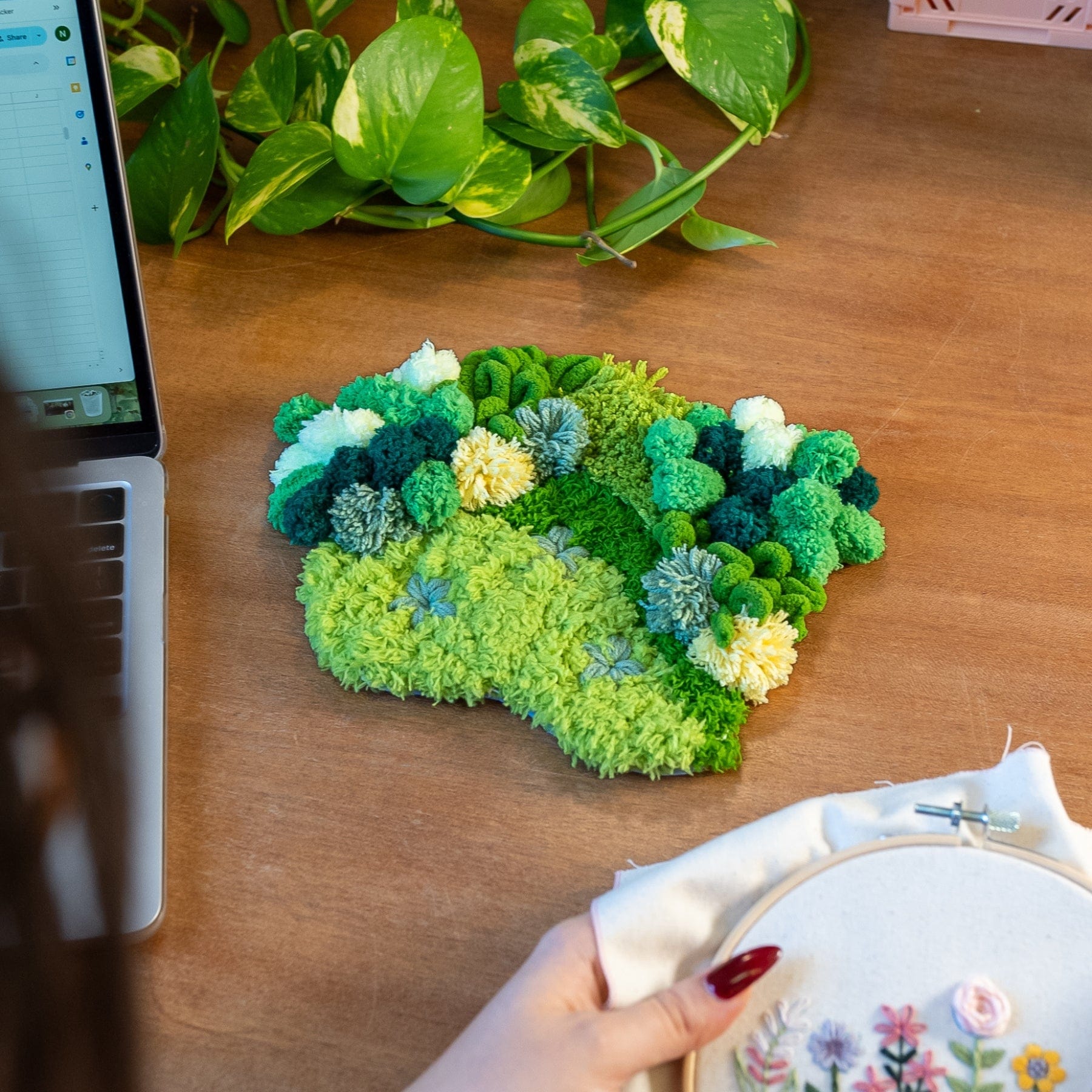 Craft Club Co GORGEOUS GREENS TRIO Moss Coaster Bundle