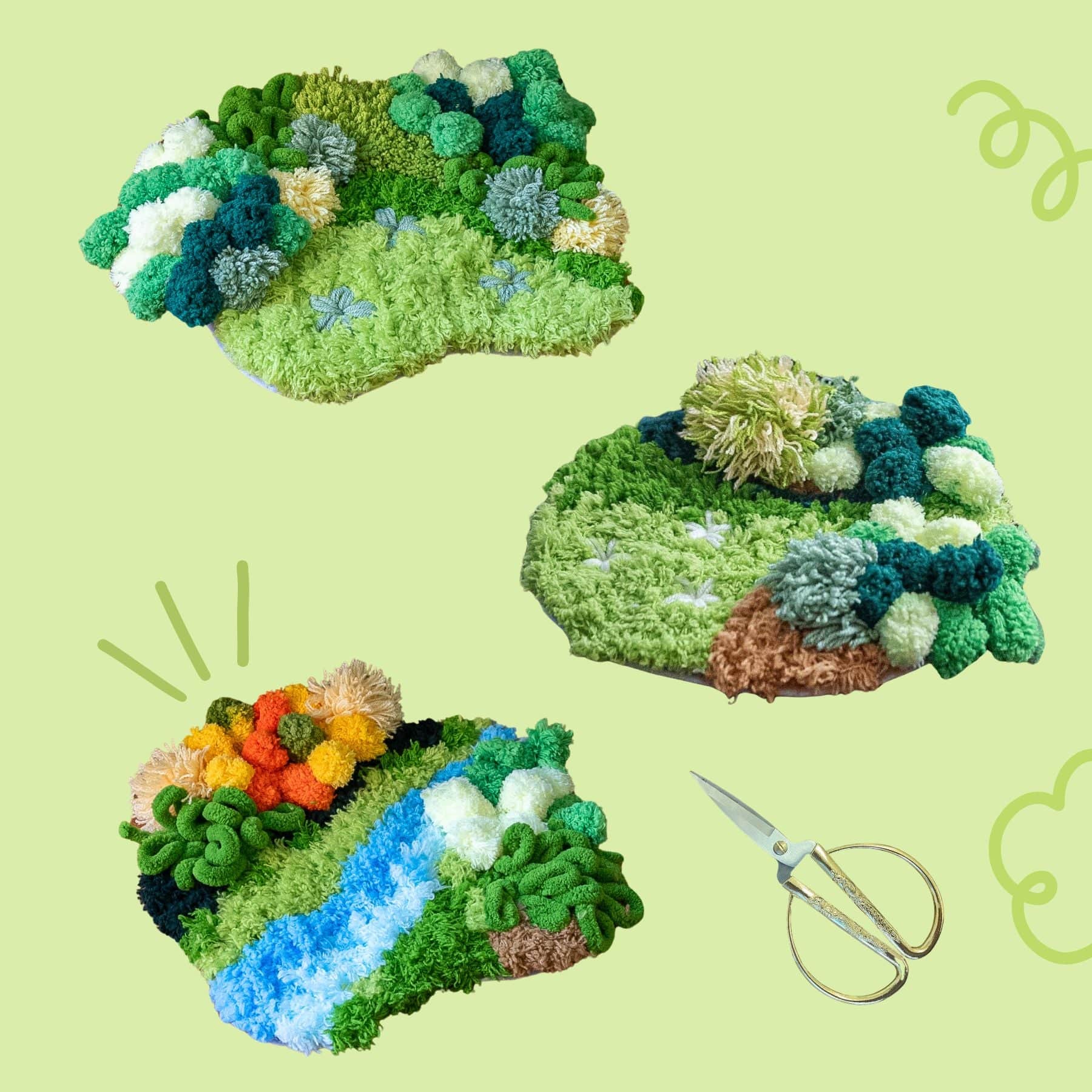 Craft Club Co MOSSY MOMENTS TRIO Coaster Bundle