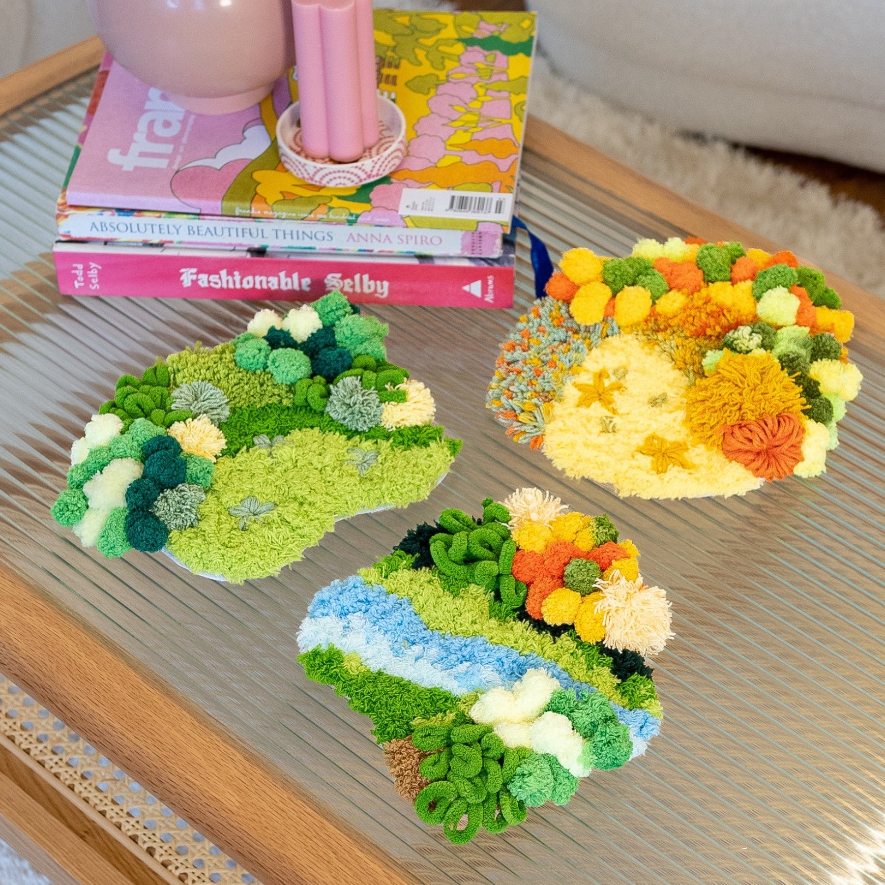 Craft Club Co MOSSY TRIO Coaster Bundle