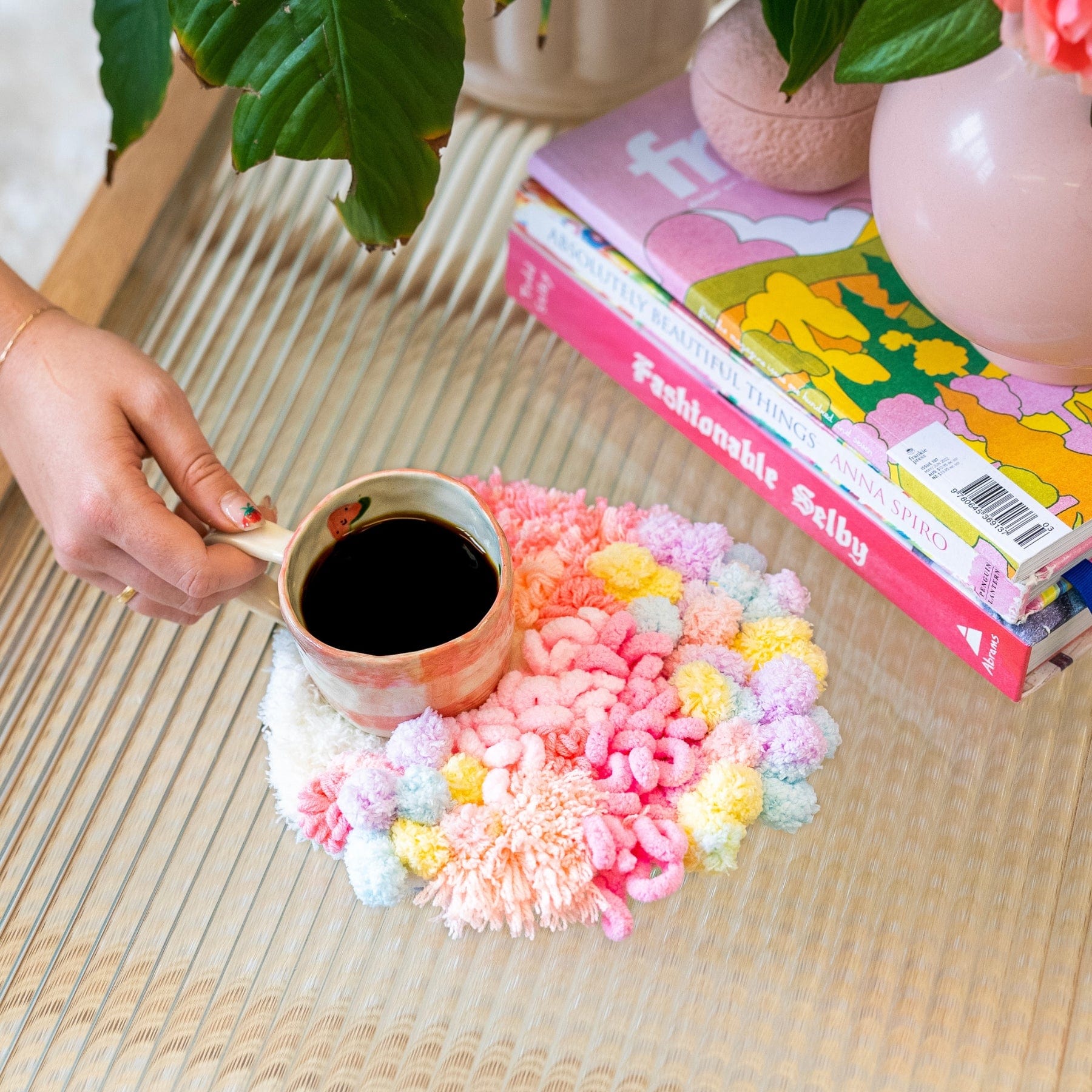 Craft Club Co COTTON CANDY Moss Coaster Kit