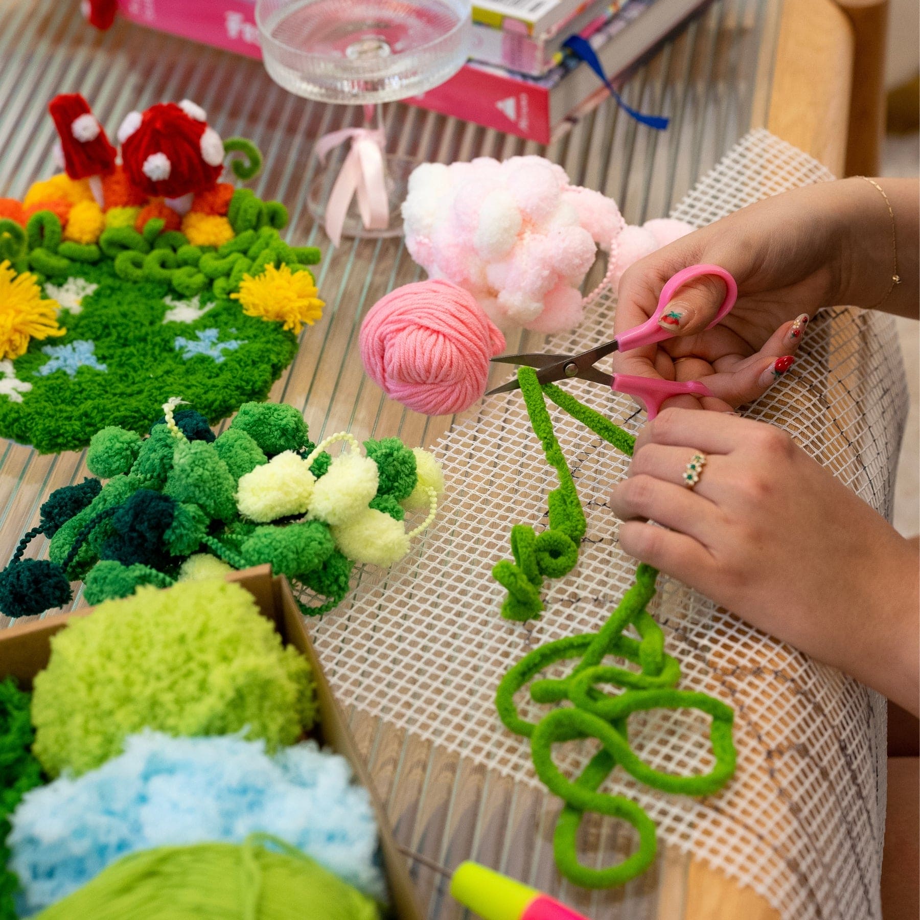 Craft Club Co COTTON CANDY Moss Coaster Kit