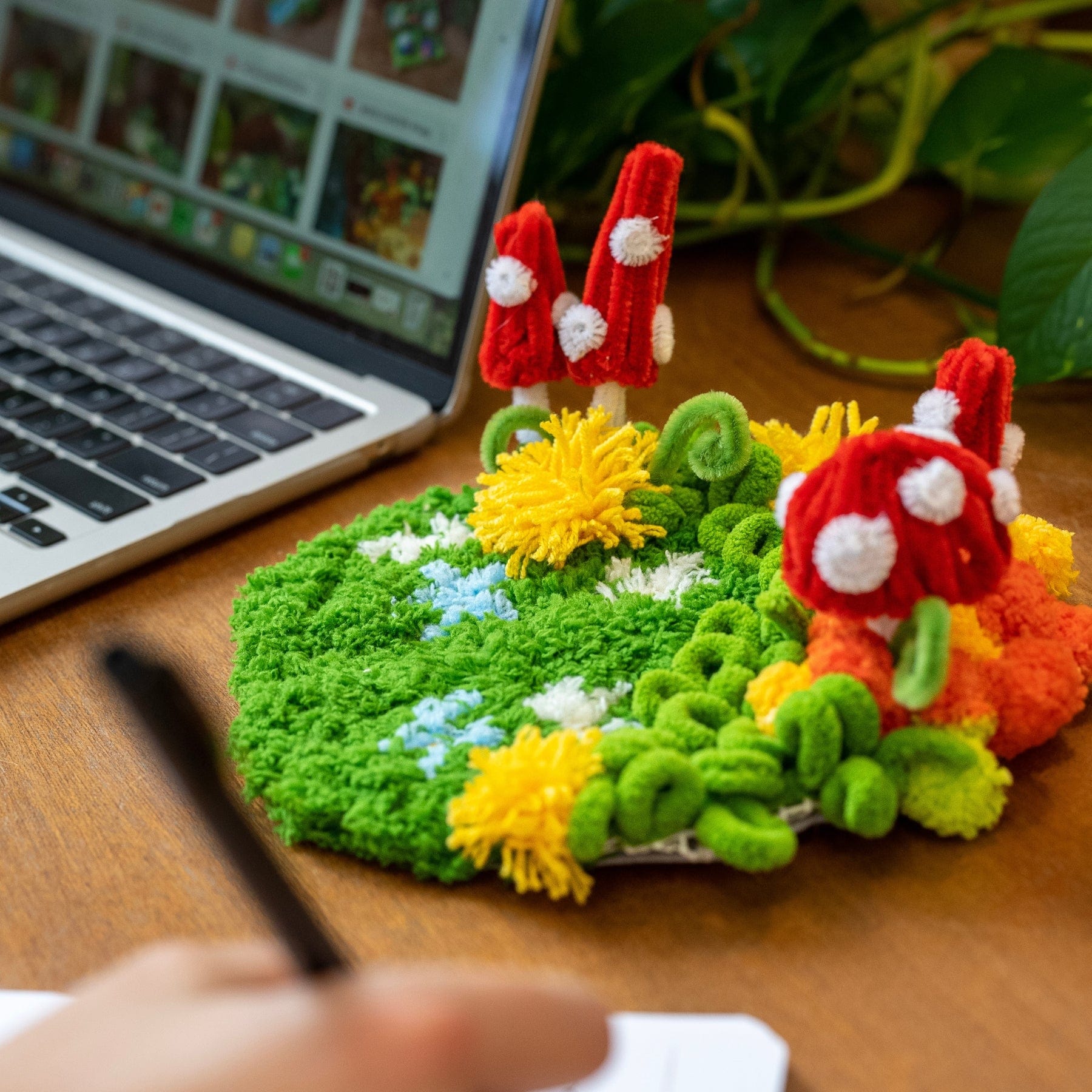 Craft Club Co MUSHROOM MEADOW Moss Coaster Kit