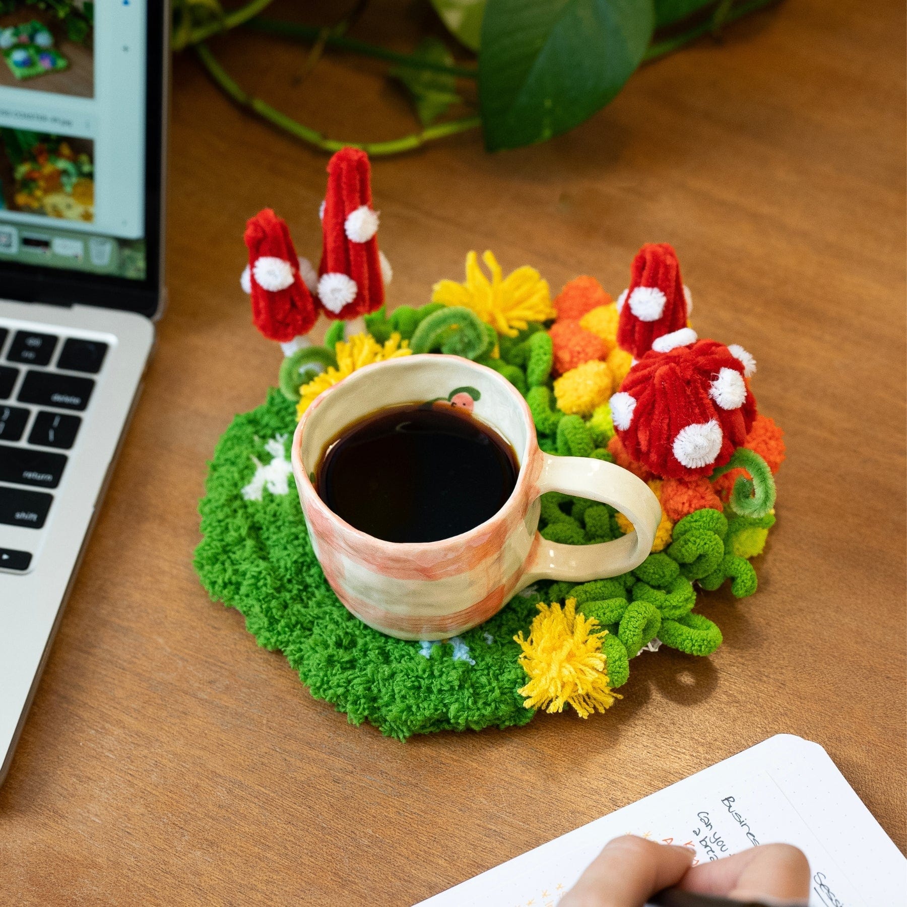 Craft Club Co MUSHROOM MEADOW Moss Coaster Kit