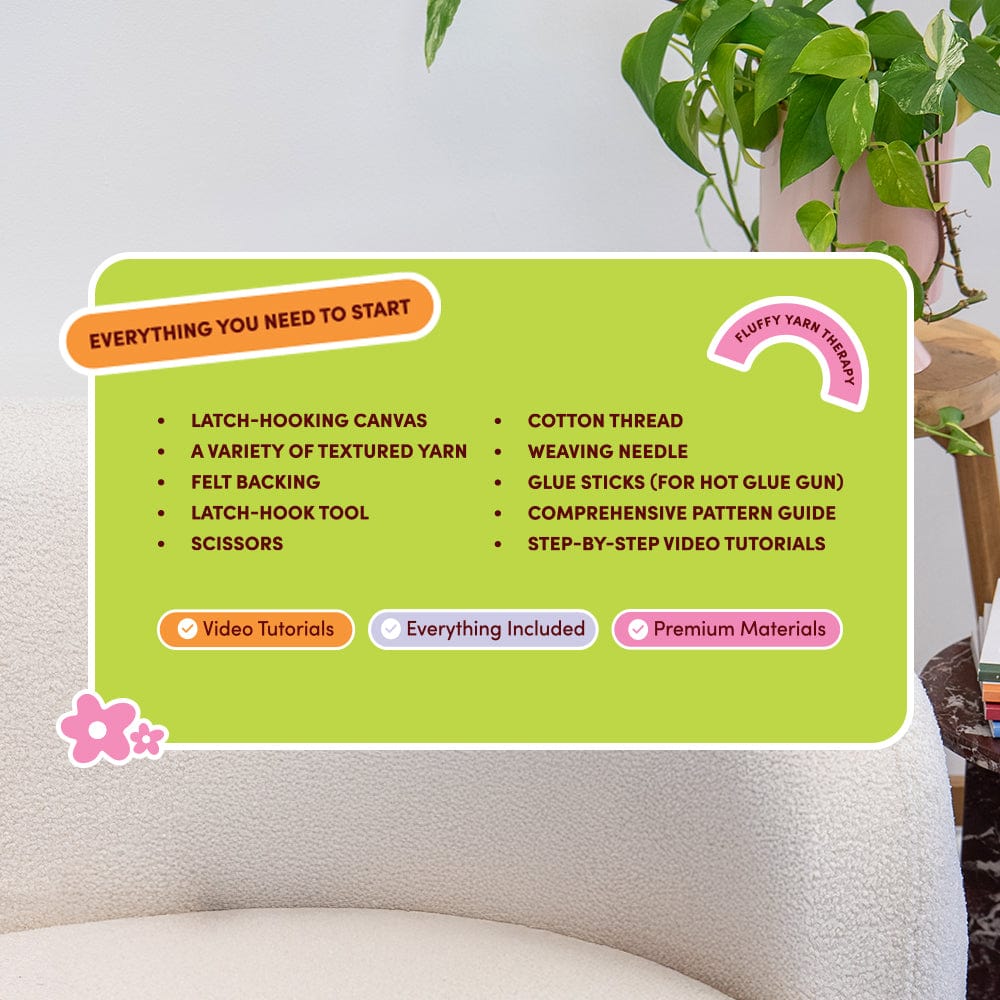 Craft Club Co BLOSSOM BLOOM - Moss Rug Making Kit