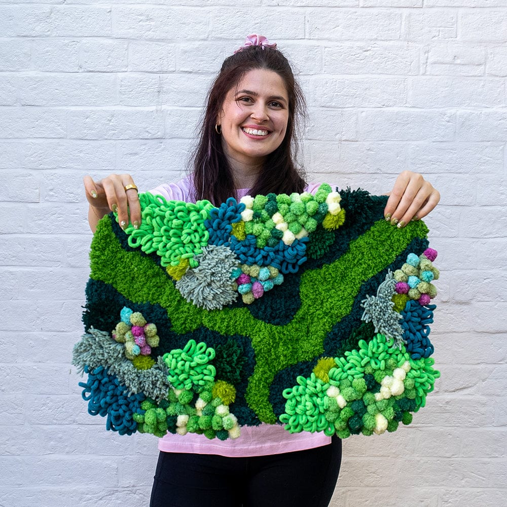 Craft Club Co ENCHANTED MEADOW - Moss Rug Making Kit