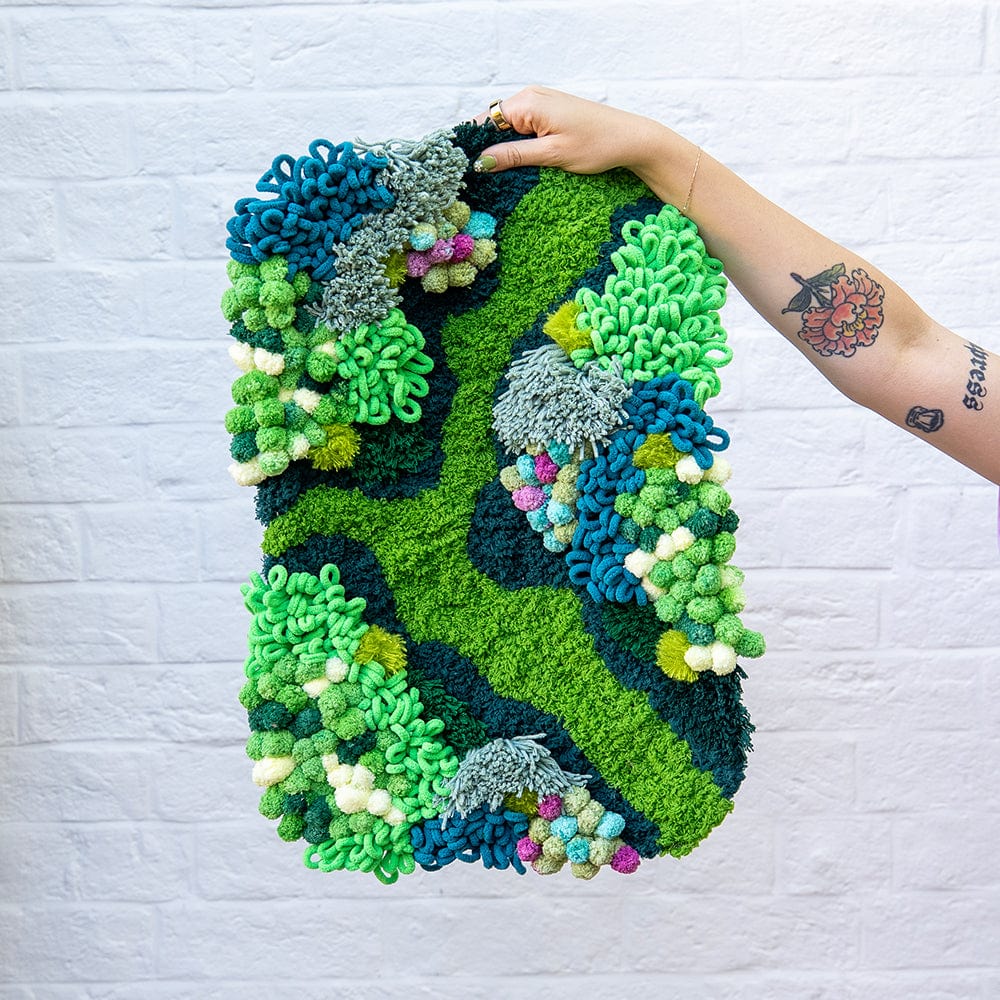 Craft Club Co ENCHANTED MEADOW - Moss Rug Making Kit