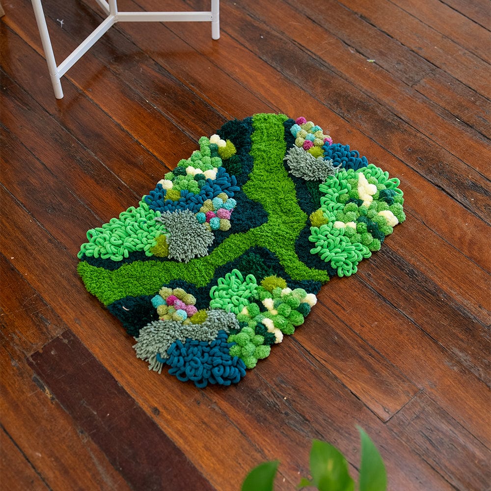 Craft Club Co ENCHANTED MEADOW - Moss Rug Making Kit