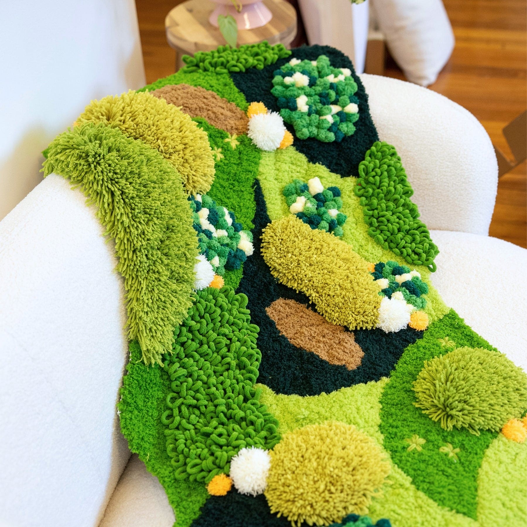 Craft Club Co GRASSY FIELDS | XXL Moss Rug Making Kit