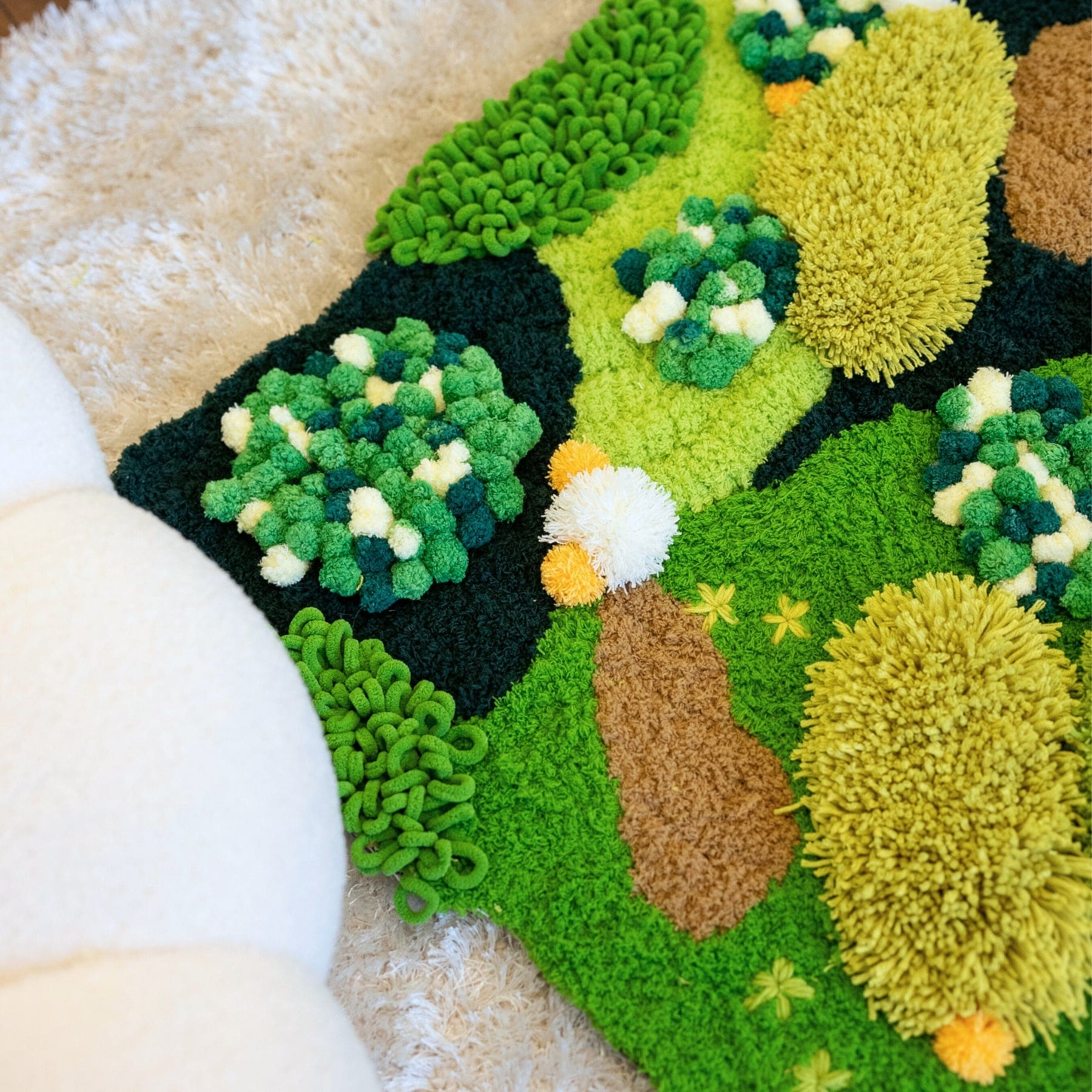 Craft Club Co GRASSY FIELDS | XXL Moss Rug Making Kit