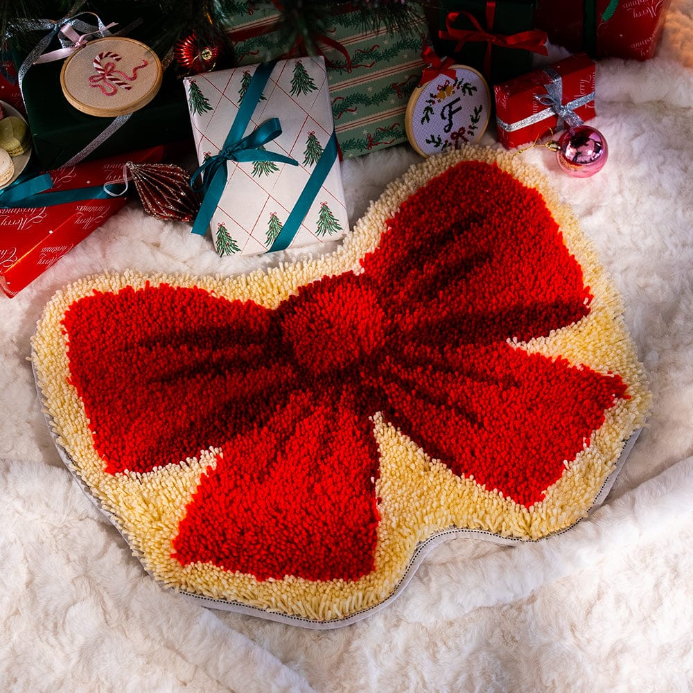 Craft Club Co BIG RED BOW - Christmas Rug Kit