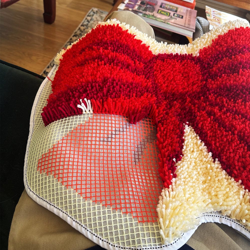 Craft Club Co BIG RED BOW - Christmas Rug Kit