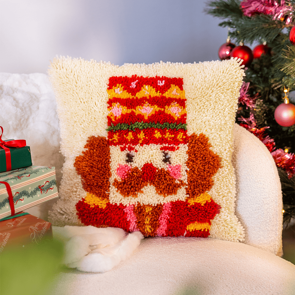 Craft Club Co CHEERY NUTCRACKER - Christmas Cushion Kit