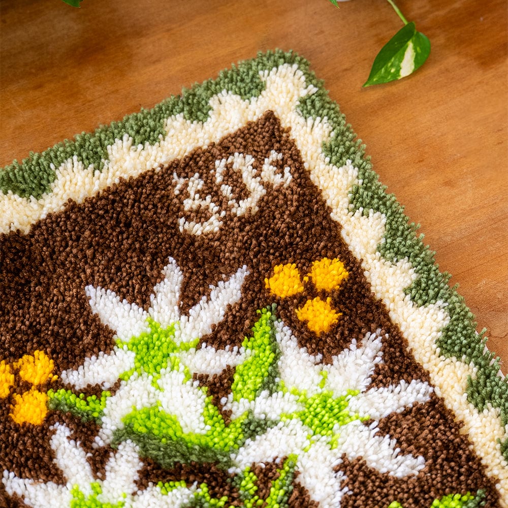 Craft Club Co Flannel Flower Stamps - XL Latch Hook Rug Kit