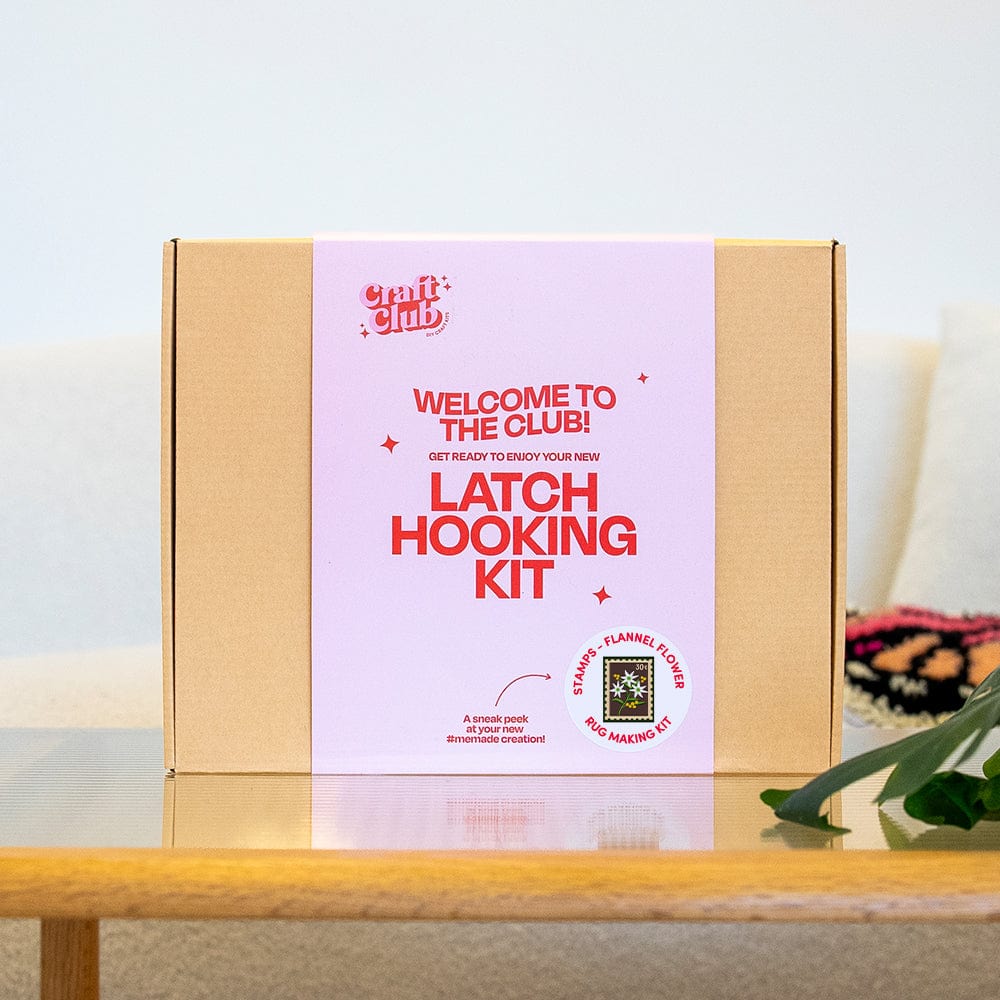 Craft Club Co Flannel Flower Stamps - XL Latch Hook Rug Kit