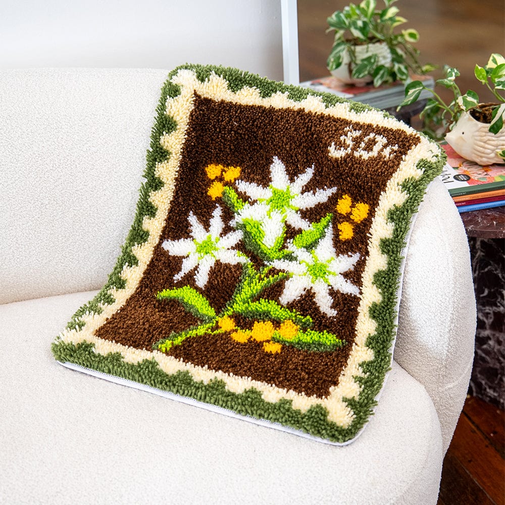 Craft Club Co Flannel Flower Stamps - XL Latch Hook Rug Kit