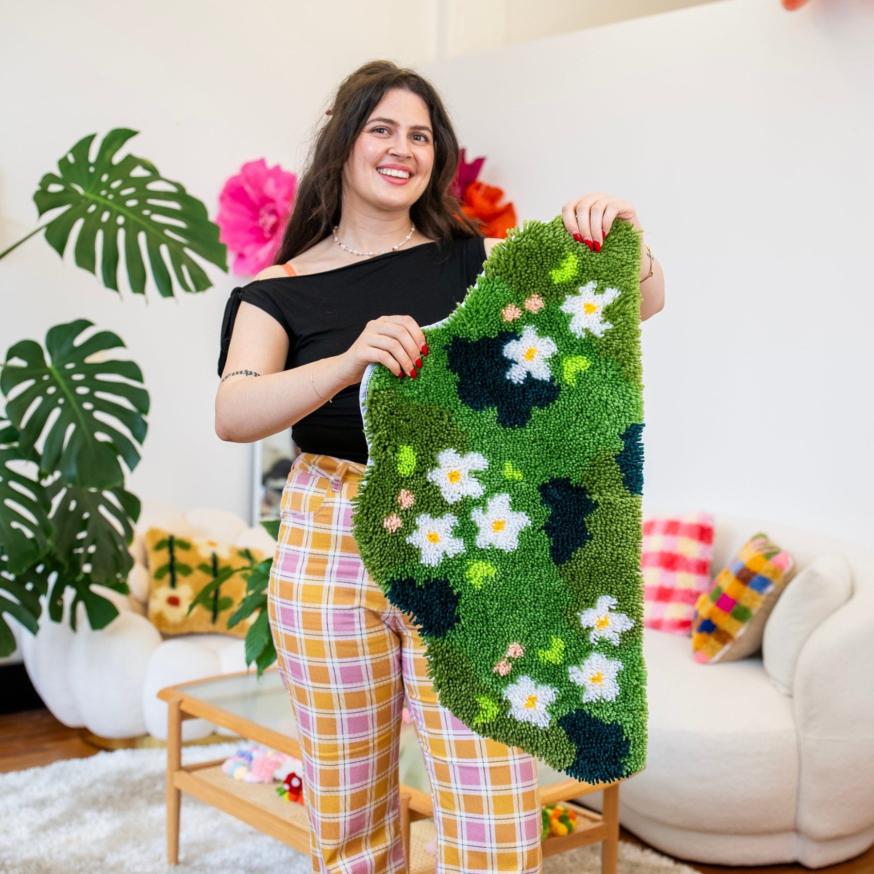 Craft Club Co FLOWER GLADE | XL Mirror Rug Making Kit
