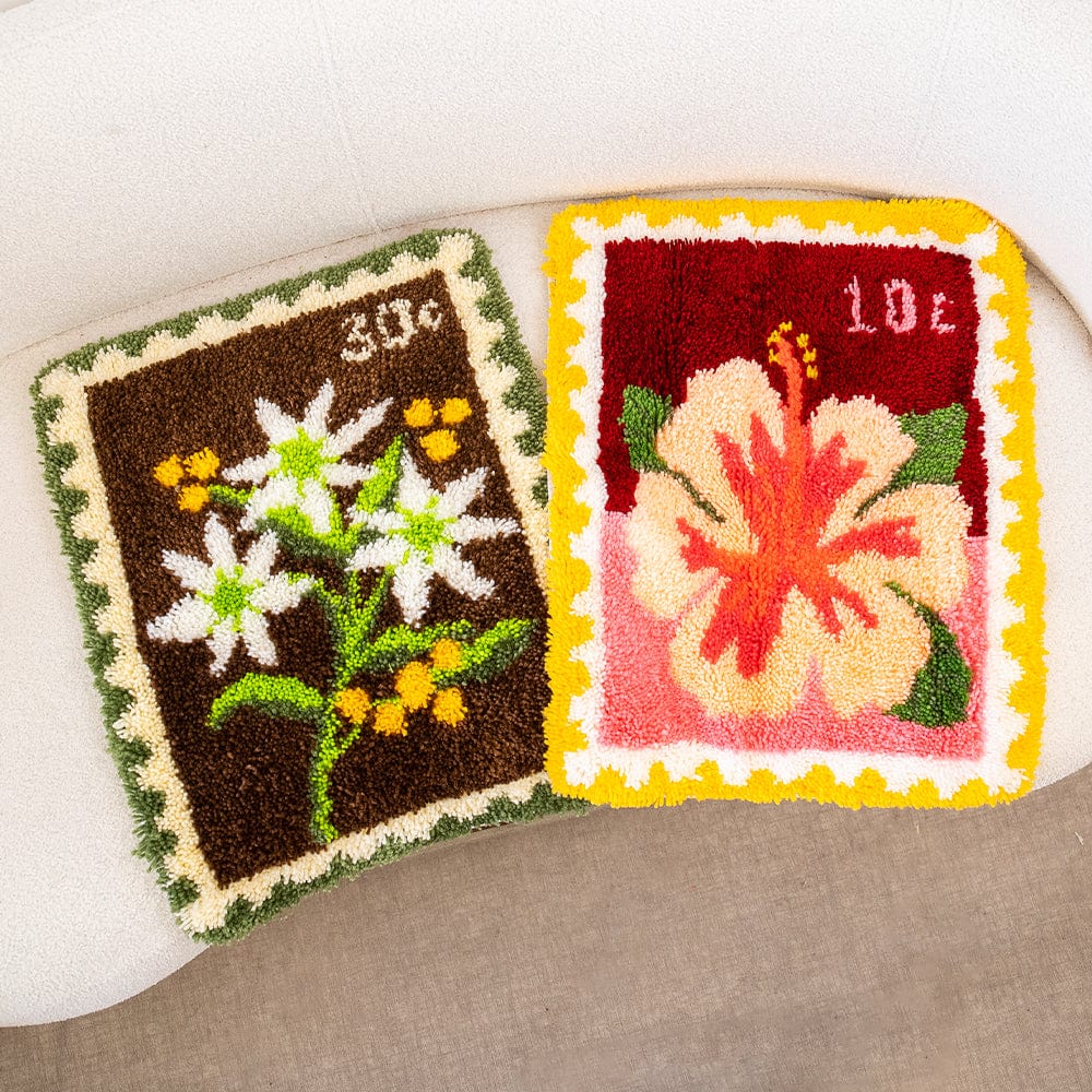 Craft Club Co Hibiscus Stamps - XL Latch Hook Rug Kit