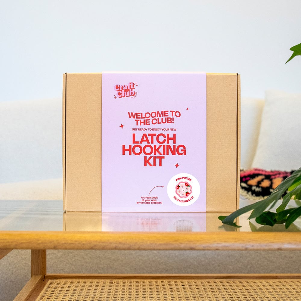 Craft Club Co PINK POSIES | Rug Making Kit