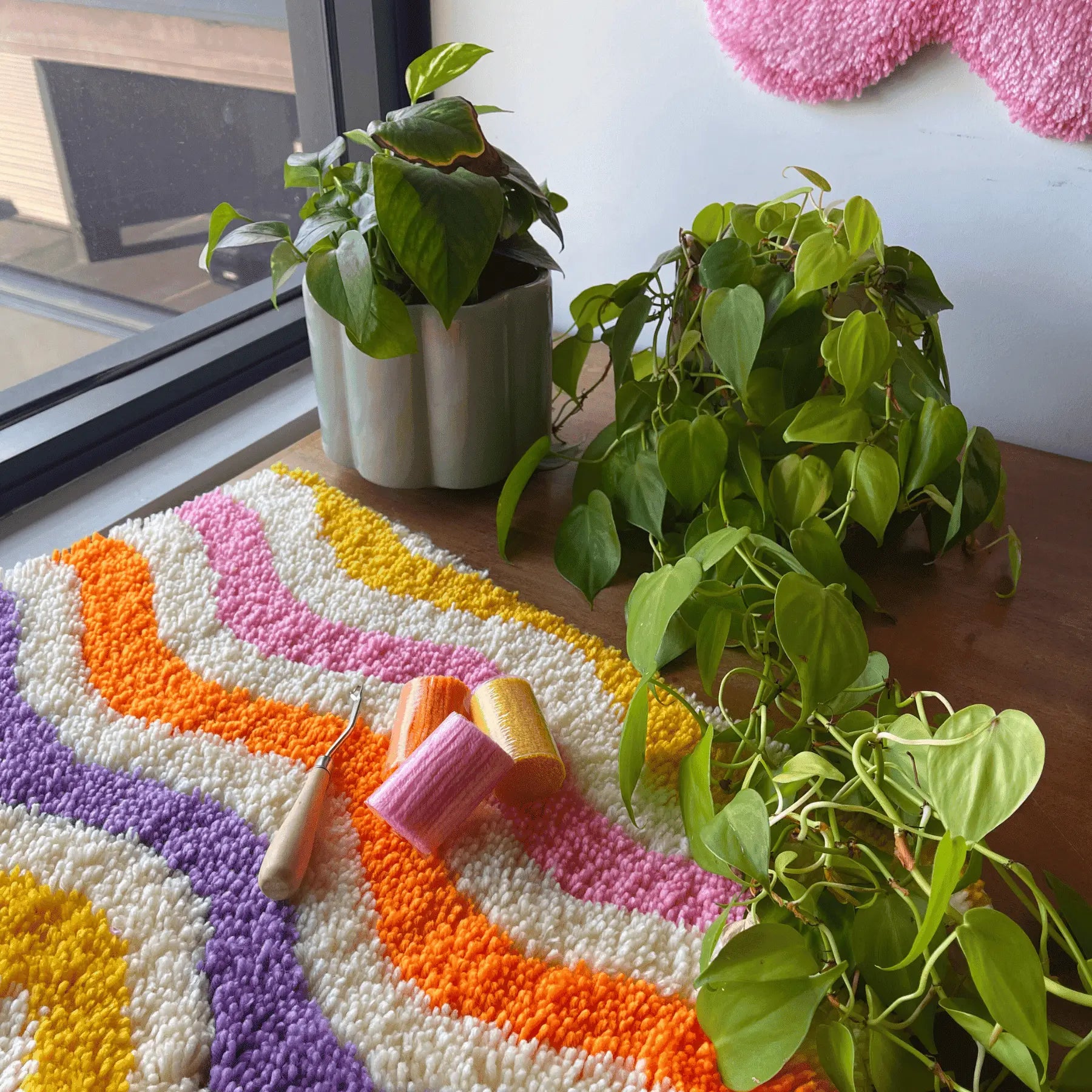 Craft Club Co WHIRL & WAVE - BRIGHTS Rug Making Kit