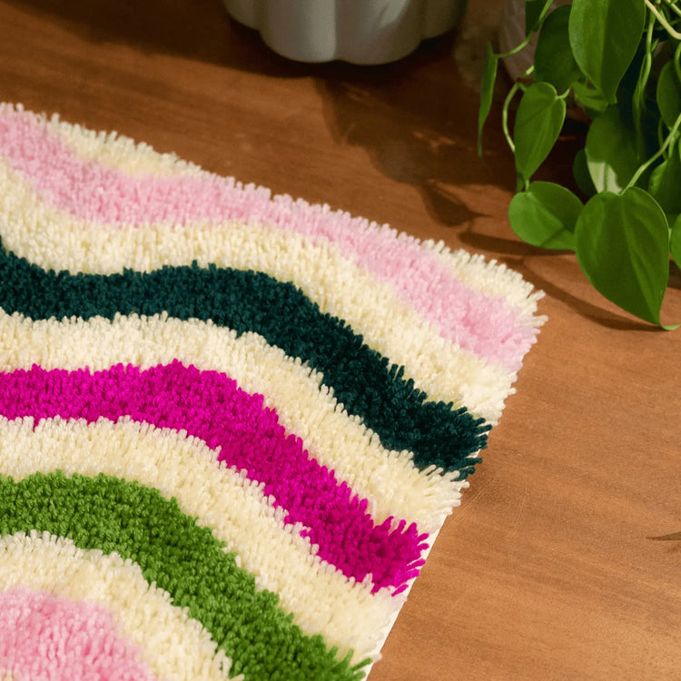 Craft Club Co WHIRL & WAVE - GREENS Rug Making Kit
