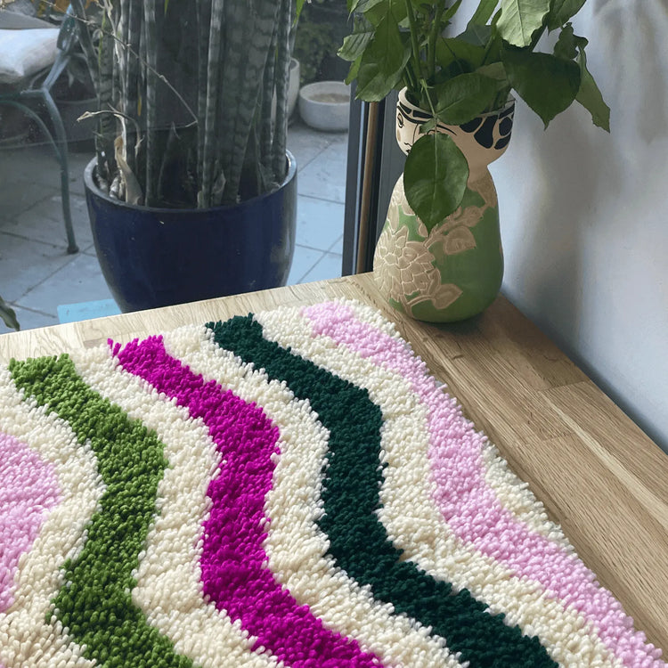 Craft Club Co WHIRL & WAVE - GREENS Rug Making Kit