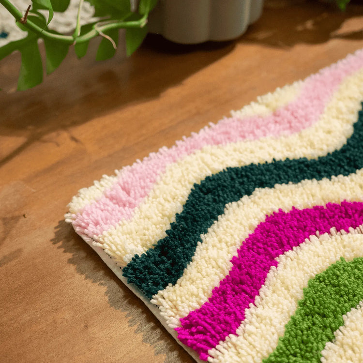 Craft Club Co WHIRL & WAVE - GREENS Rug Making Kit