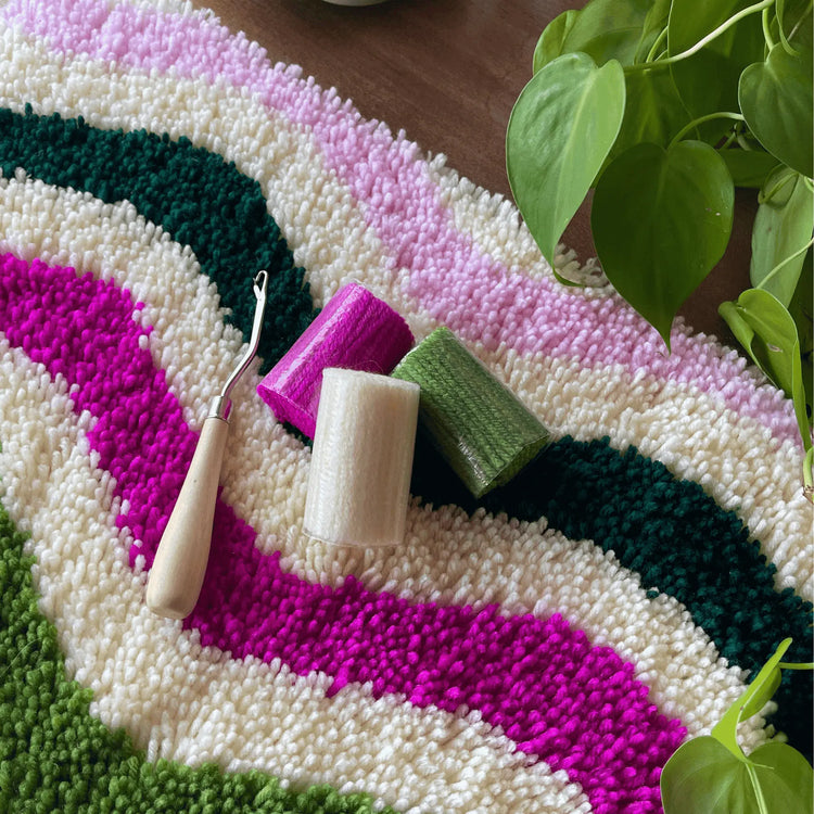Craft Club Co WHIRL & WAVE - GREENS Rug Making Kit