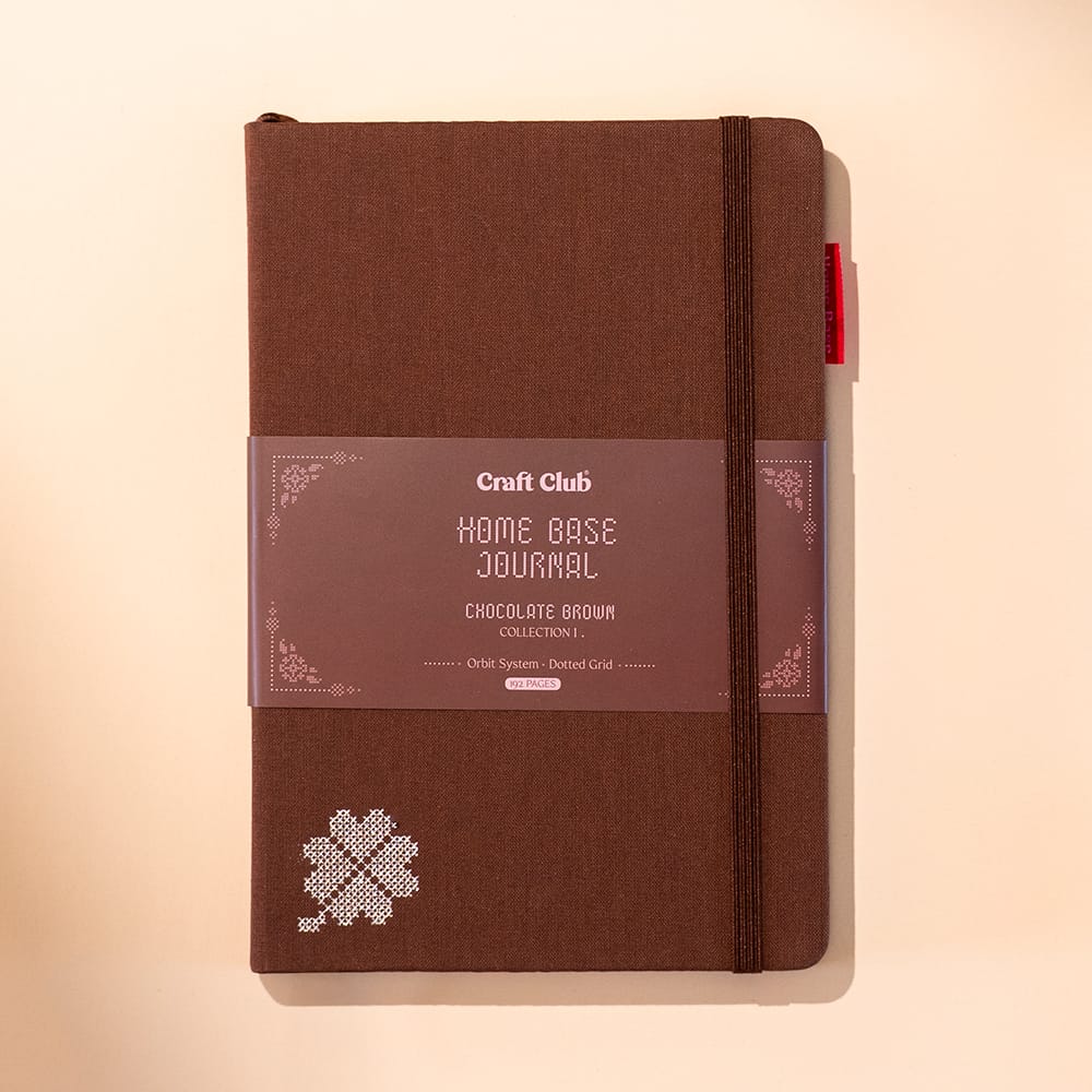 Craft Club Co CHOCOLATE BROWN HOME BASE - Orbit Journal