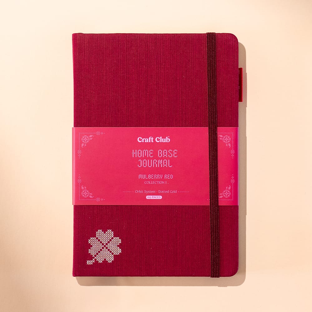 Craft Club Co MULBERRY RED HOME BASE - Orbit Journal
