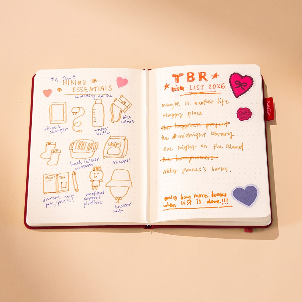 Craft Club Co MULBERRY RED SATELLITE - Orbit Journal