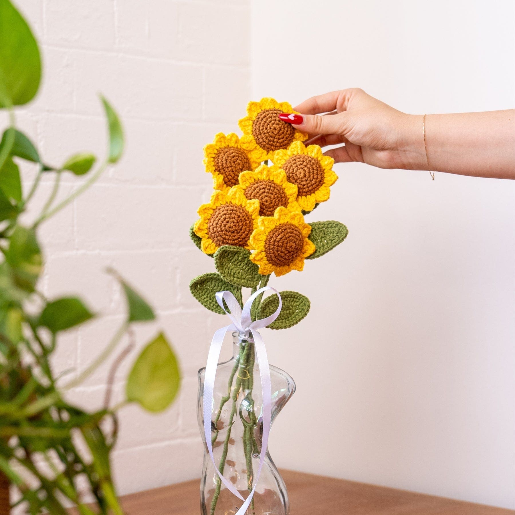 Craft Club Co Sunflower Bouquet DIY | Crochet Flower Kit