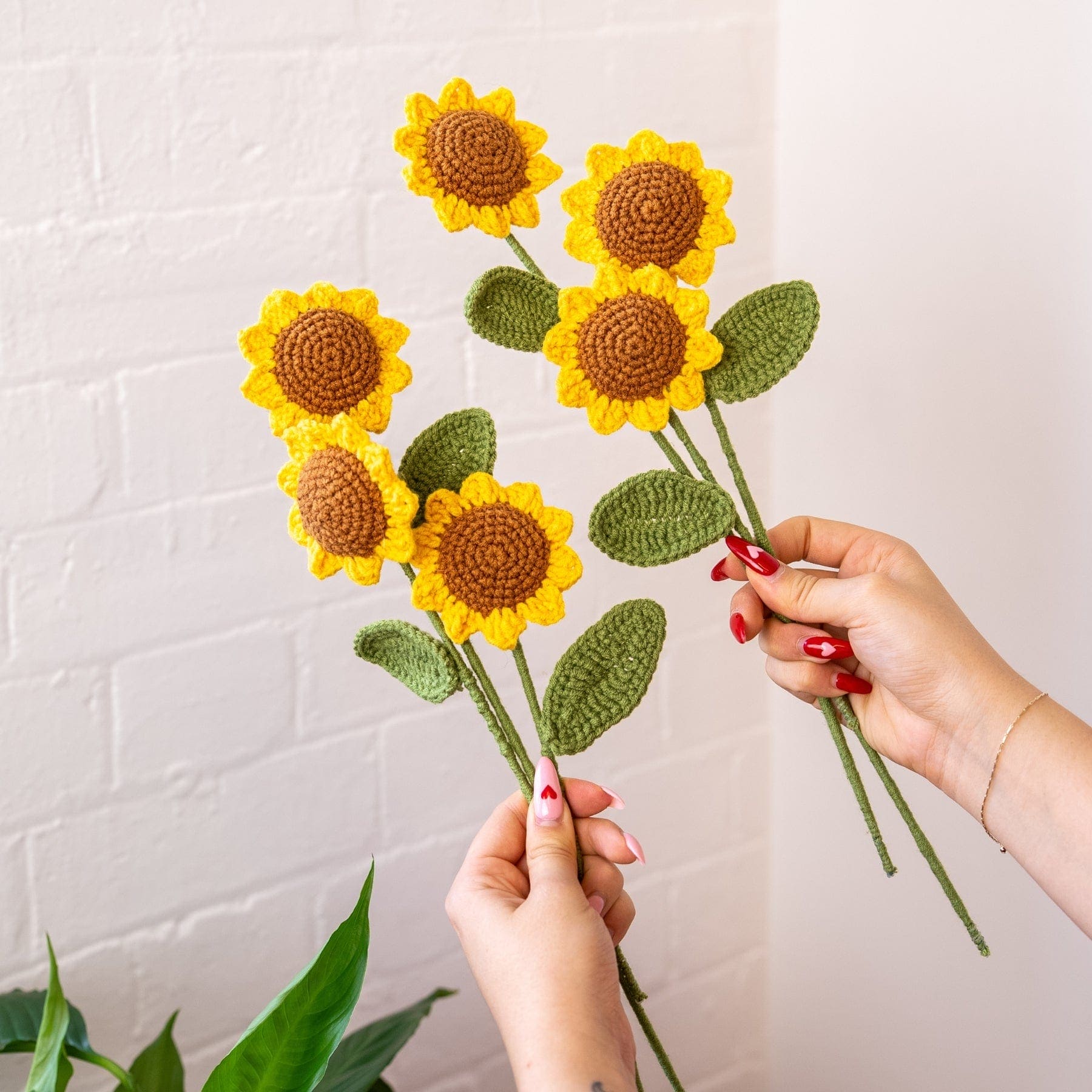 Craft Club Co Sunflower Bouquet DIY | Crochet Flower Kit