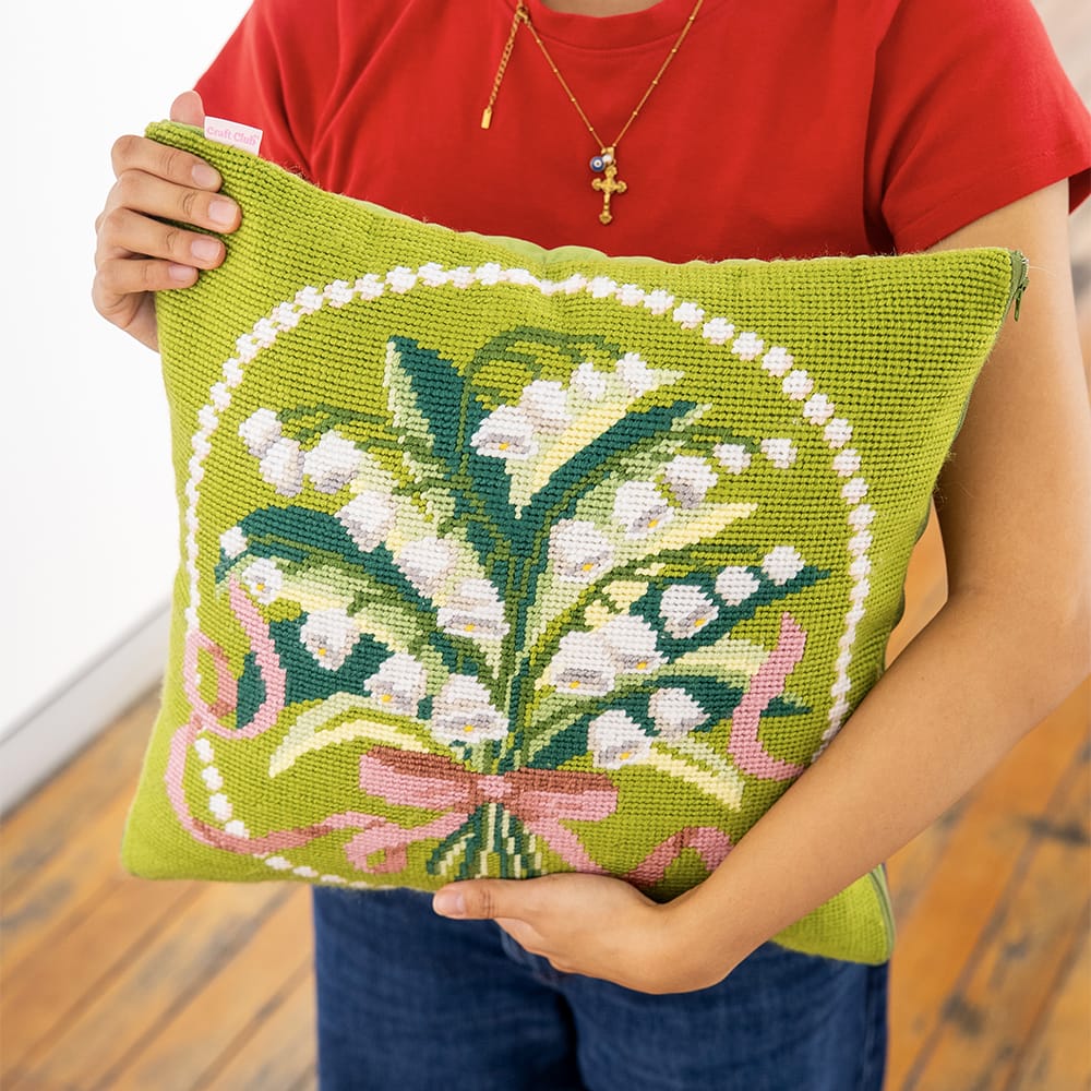 Craft Club Co LILY OF THE VALLEY - Tapestry Needlepoint Cushion Kit