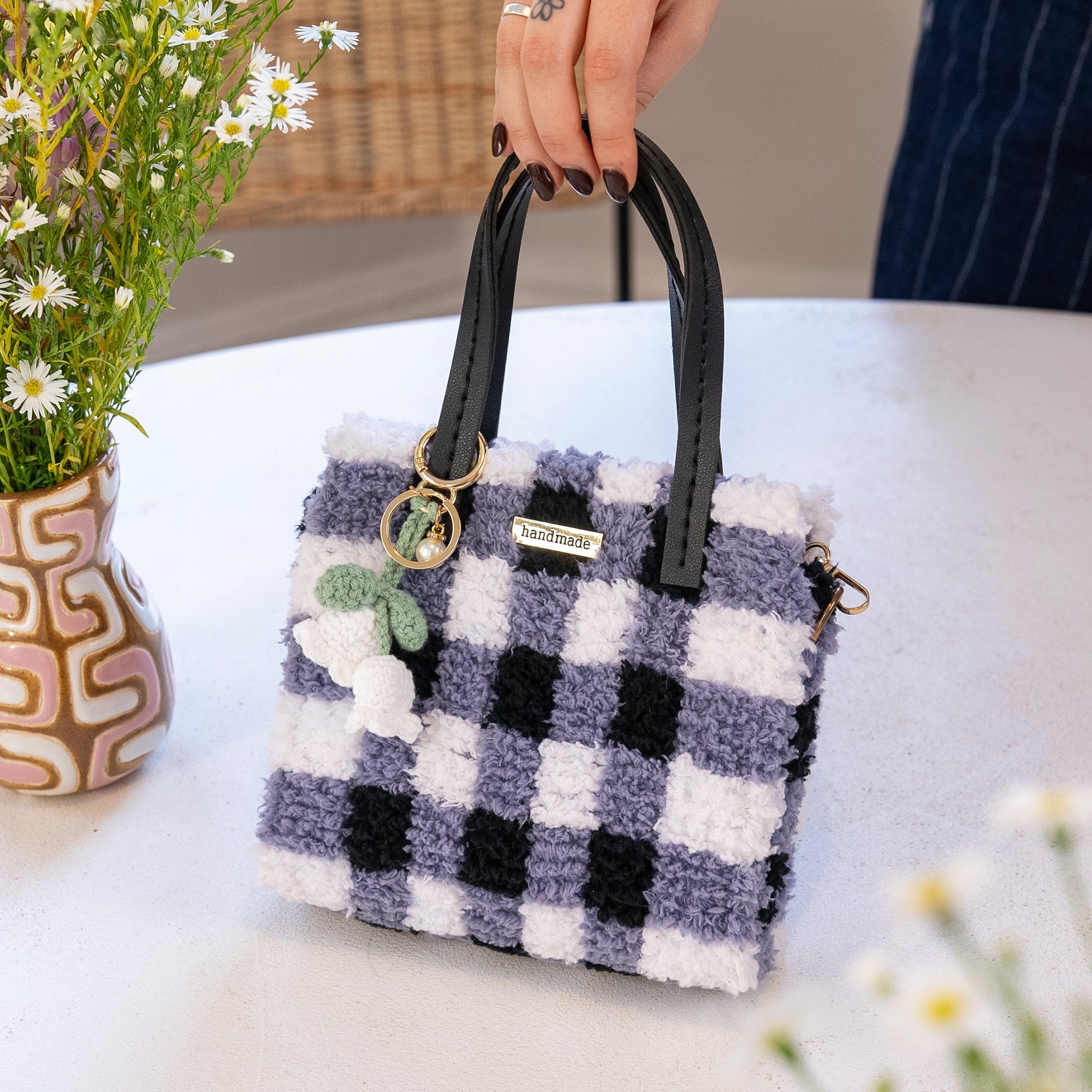 Craft Club Co Black Gingham - Woven Tote Bag Kit