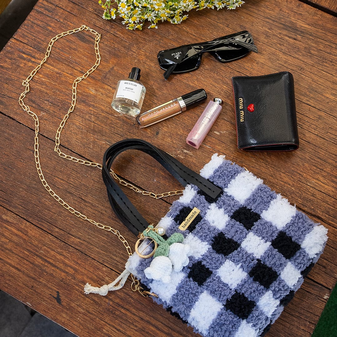 Craft Club Co Gingham | Black | Woven Handbag DIY Kits