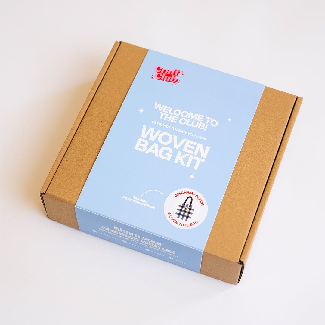 Craft Club Co Gingham | Black | Woven Handbag DIY Kits