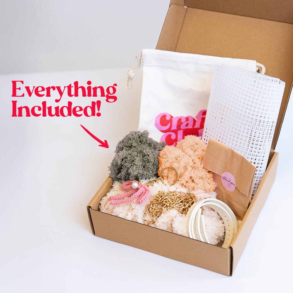 Craft Club Co GINGHAM - CHOCOLATE Woven Tote Bag Kit