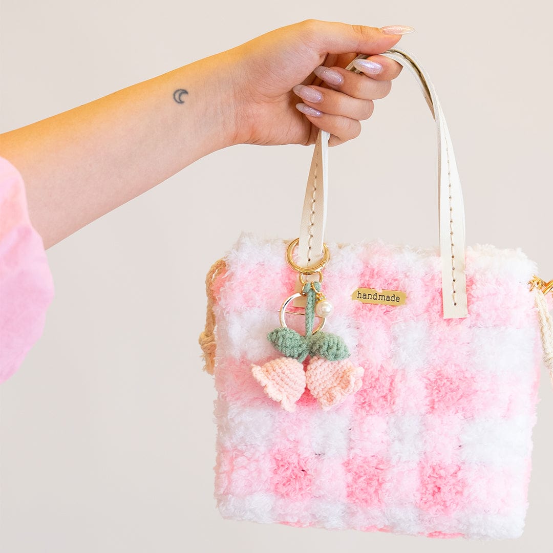 Craft Club Co Gingham | Pink | Woven Handbag DIY Kits