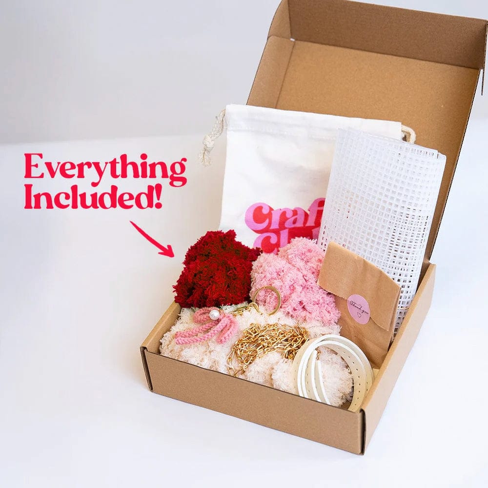 Craft Club Co HEARTBREAKER - RED Woven Tote Bag Kit