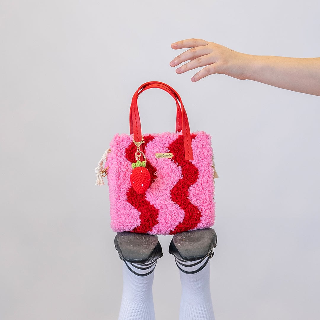 Craft Club Co Wavey | Pink & Red | Woven Handbag DIY Kits