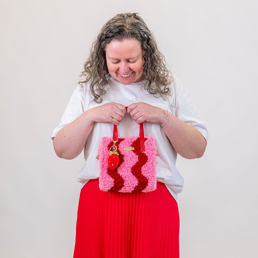 Craft Club Co Wavey | Pink & Red | Woven Handbag DIY Kits