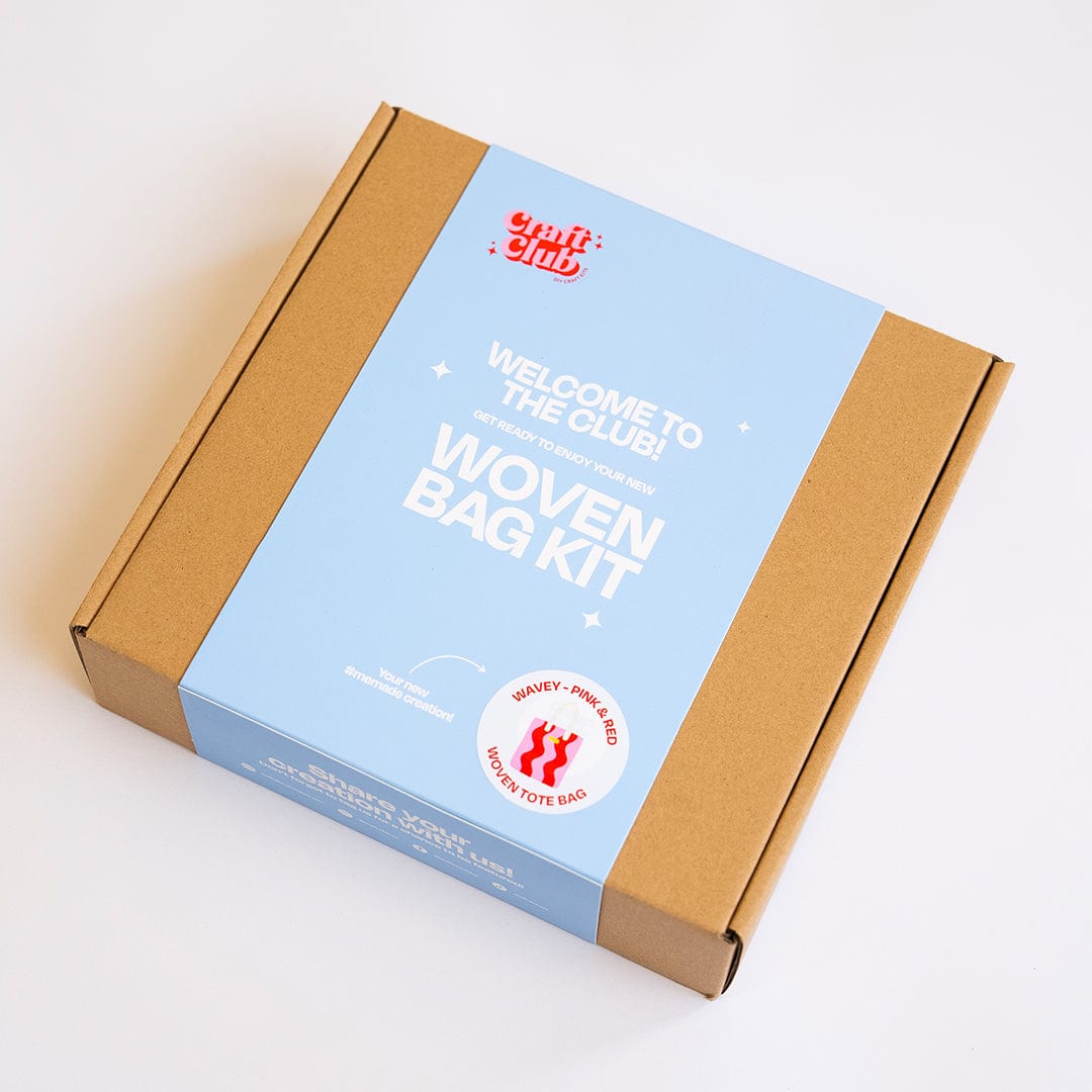 Craft Club Co Wavey | Pink & Red | Woven Handbag DIY Kits