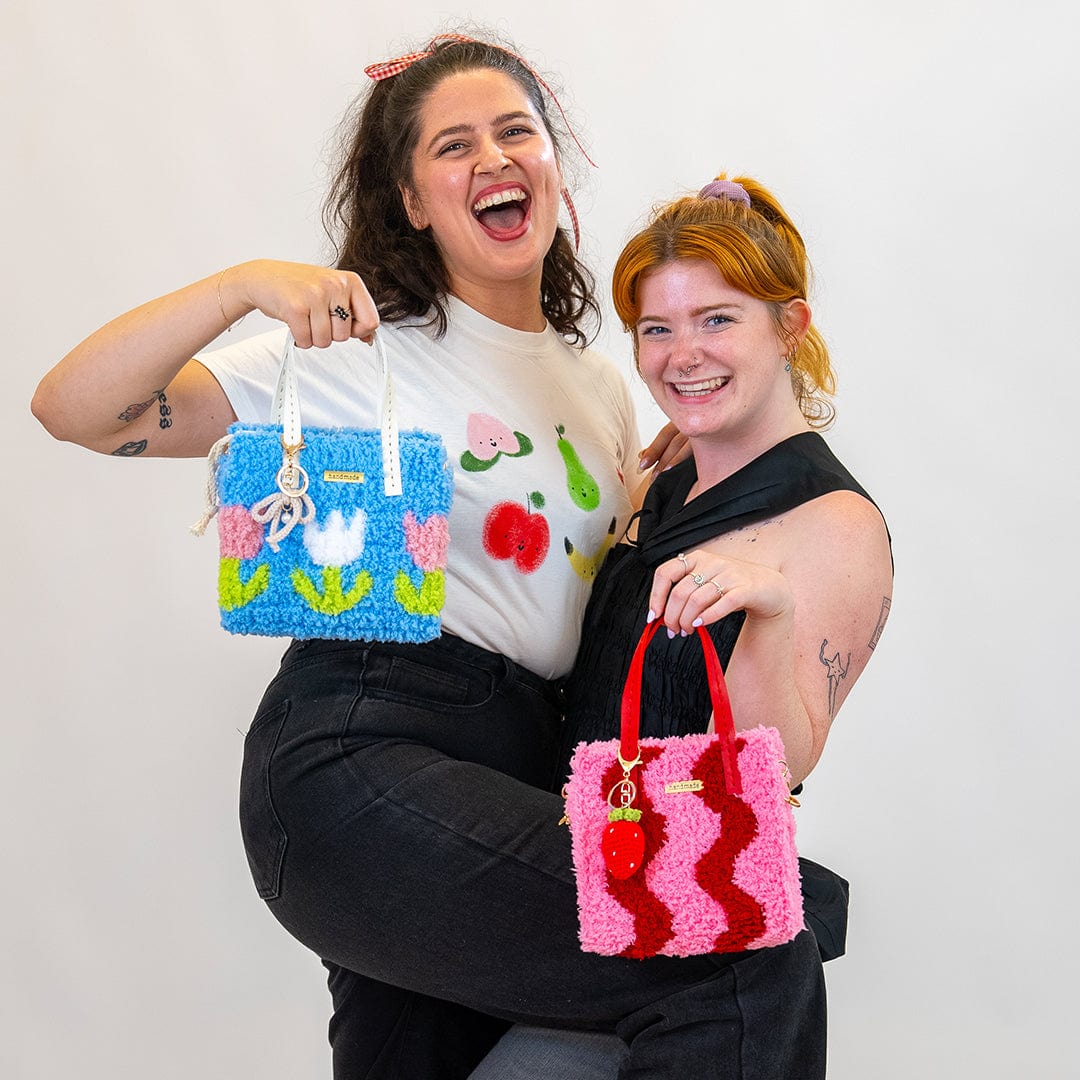 Craft Club Co Wavey | Pink & Red | Woven Handbag DIY Kits