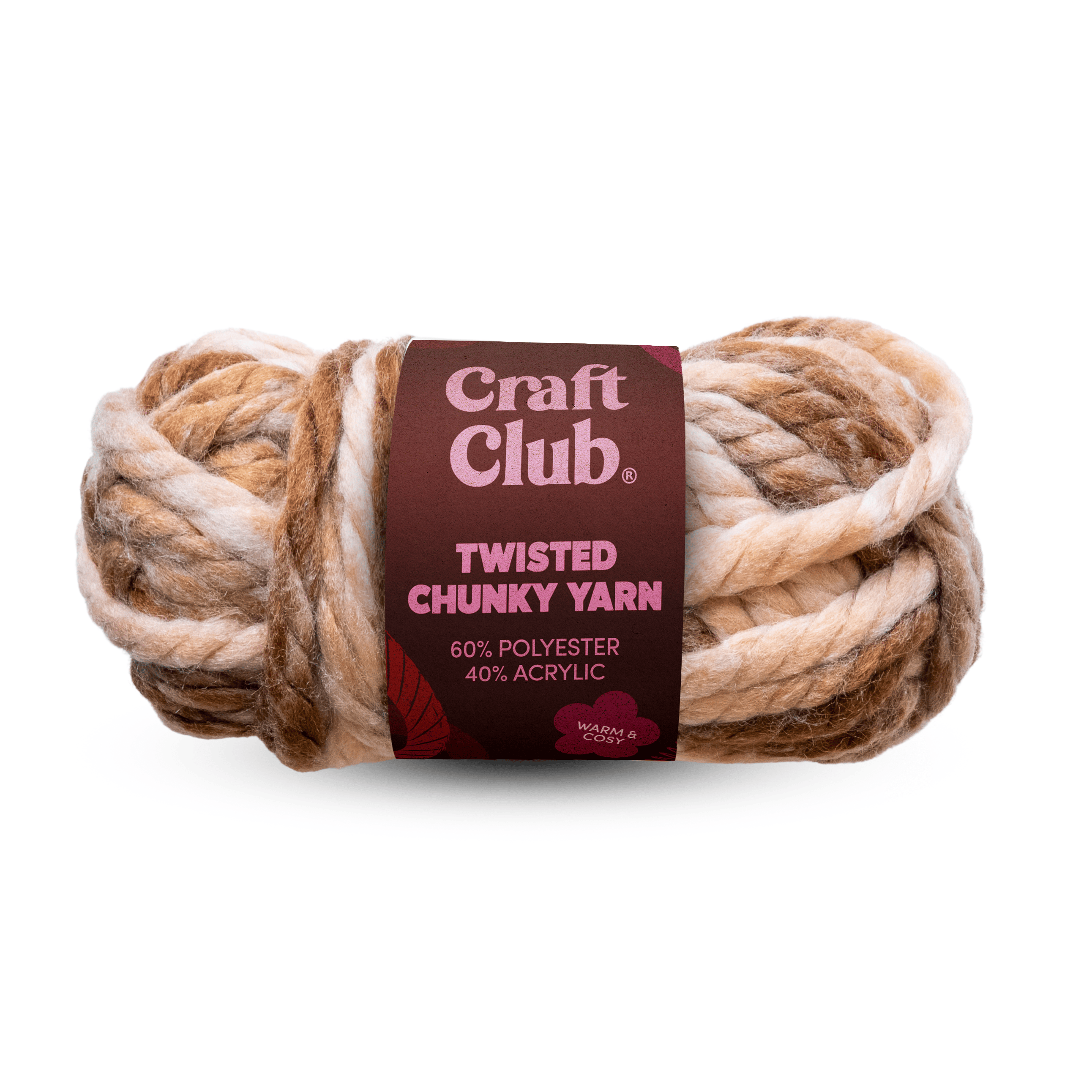 Craft Club Co Brown Twisted Chunky Yarn
