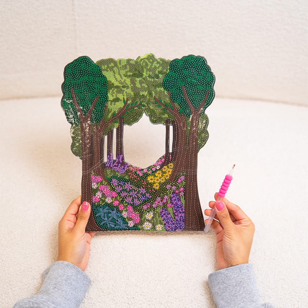 Craft Club Enchanted Forest - Diamond Painting Mirror Wall Hanging Kit