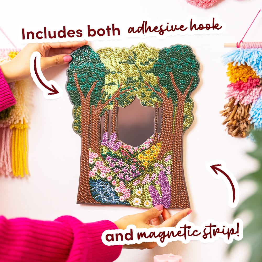 Craft Club Enchanted Forest - Diamond Painting Mirror Wall Hanging Kit