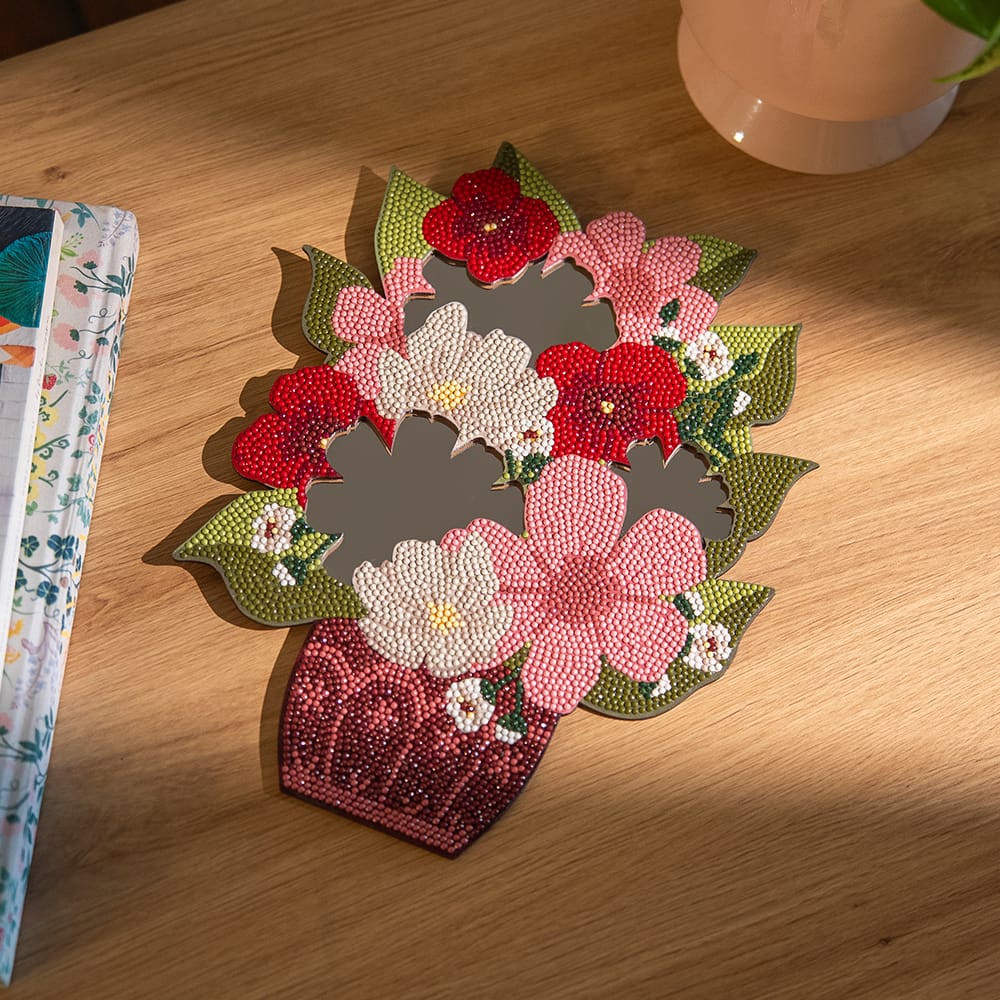 Craft Club In Bloom - Diamond Painting Mirror Wall Hanging Kit