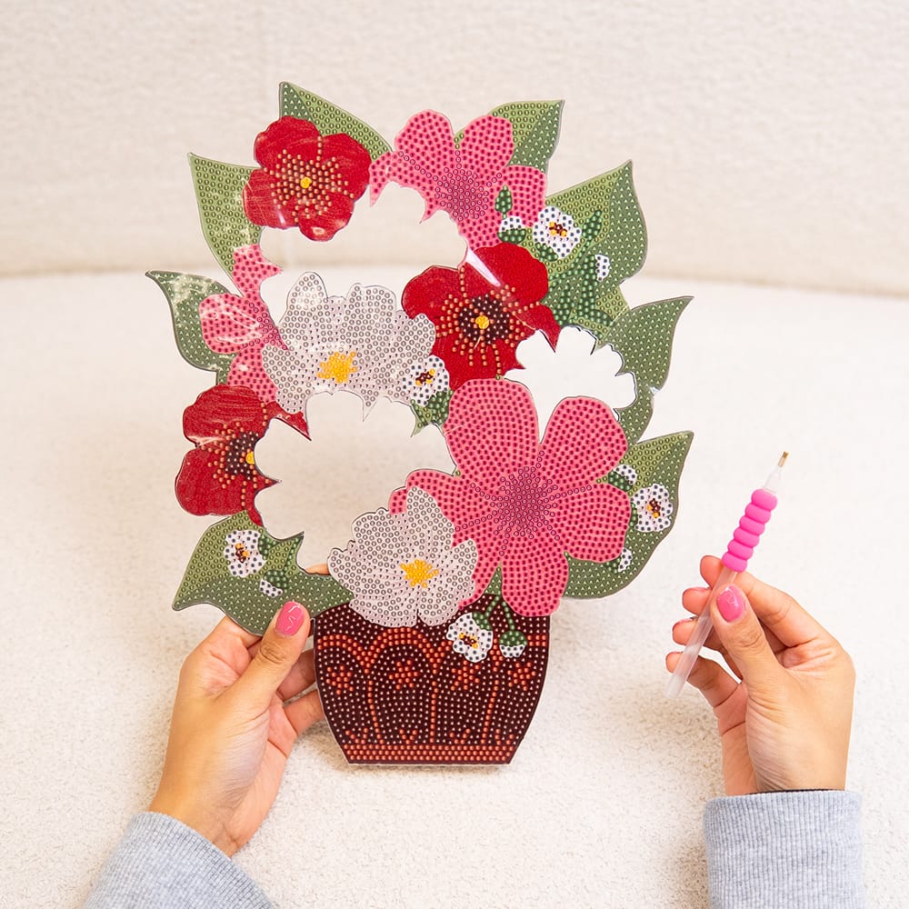 Craft Club In Bloom - Diamond Painting Mirror Wall Hanging Kit
